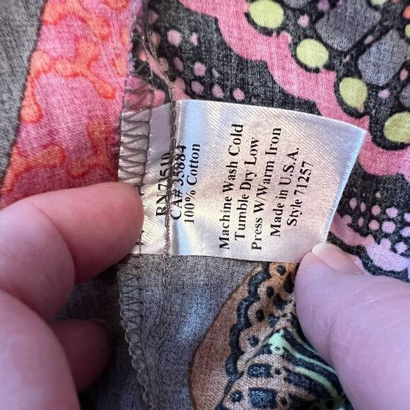 Uncle Frank Anthropologie Sleeveless Gray and Pink Shift Dress Size Large Made i - Picture 8 of 8